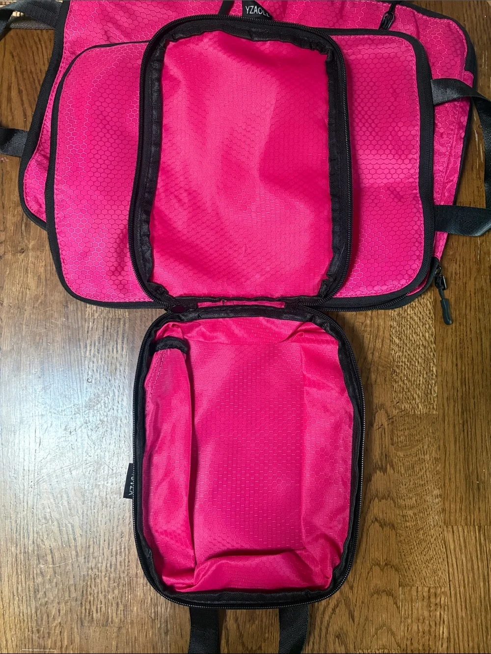 Travel Packing Cube Set of 3- Bright Pink Organizer Pouches